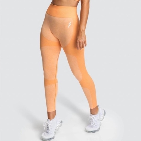DO YOU EVEN Orange Sorbet Impact Seamless Leggings - Picture 3 of 3